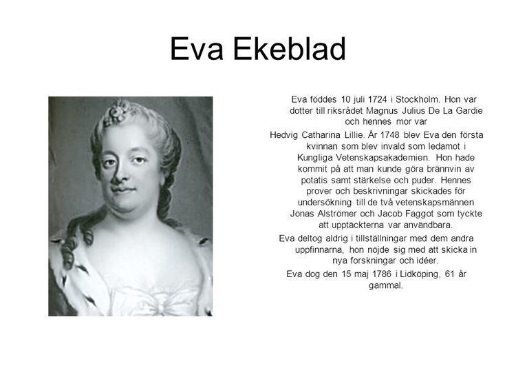 Eva Ekeblad Presentation quotEva Ekeblad Sveriges frsta vetenskapskvinna