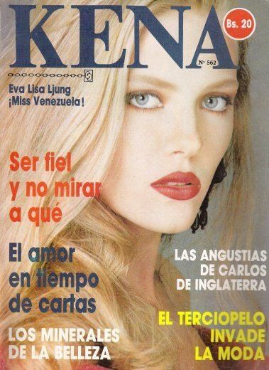 Eva Lisa Ljung wwwlaesquinadelsoplonnet EVA LISA LJUNG MISS VENEZUELA 1989