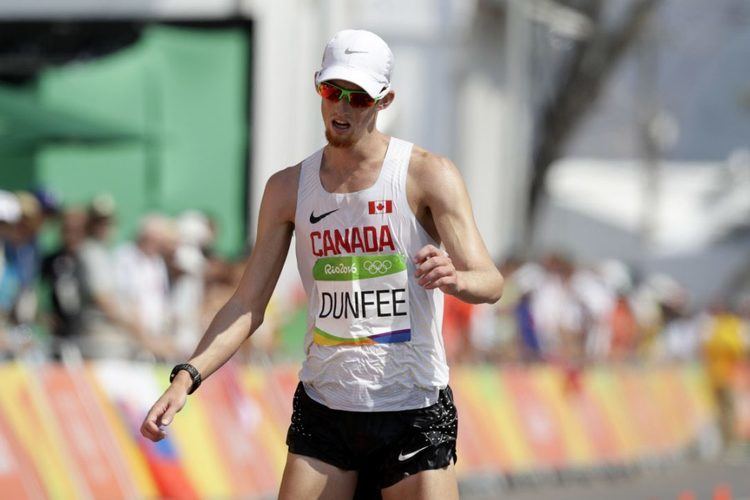Evan Dunfee Drama at the 50K walk Canadian Evan Dunfee loses bronze after