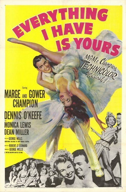 Everything I Have Is Yours (film) Musical Monday Everything I Have is Yours 1952 Comet Over Hollywood