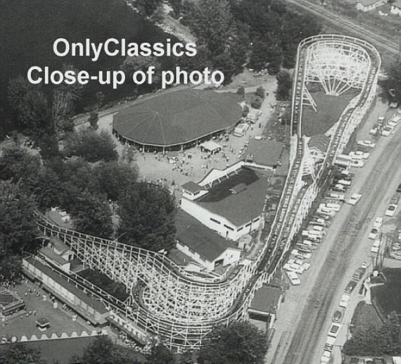 Excelsior Amusement Park 50s EXCELSIOR AMUSEMENT PARK RIDES WOOD ROLLER COASTER MN AERIAL