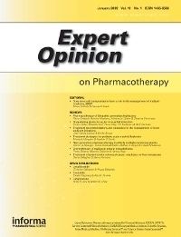 Expert Opinion on Pharmacotherapy