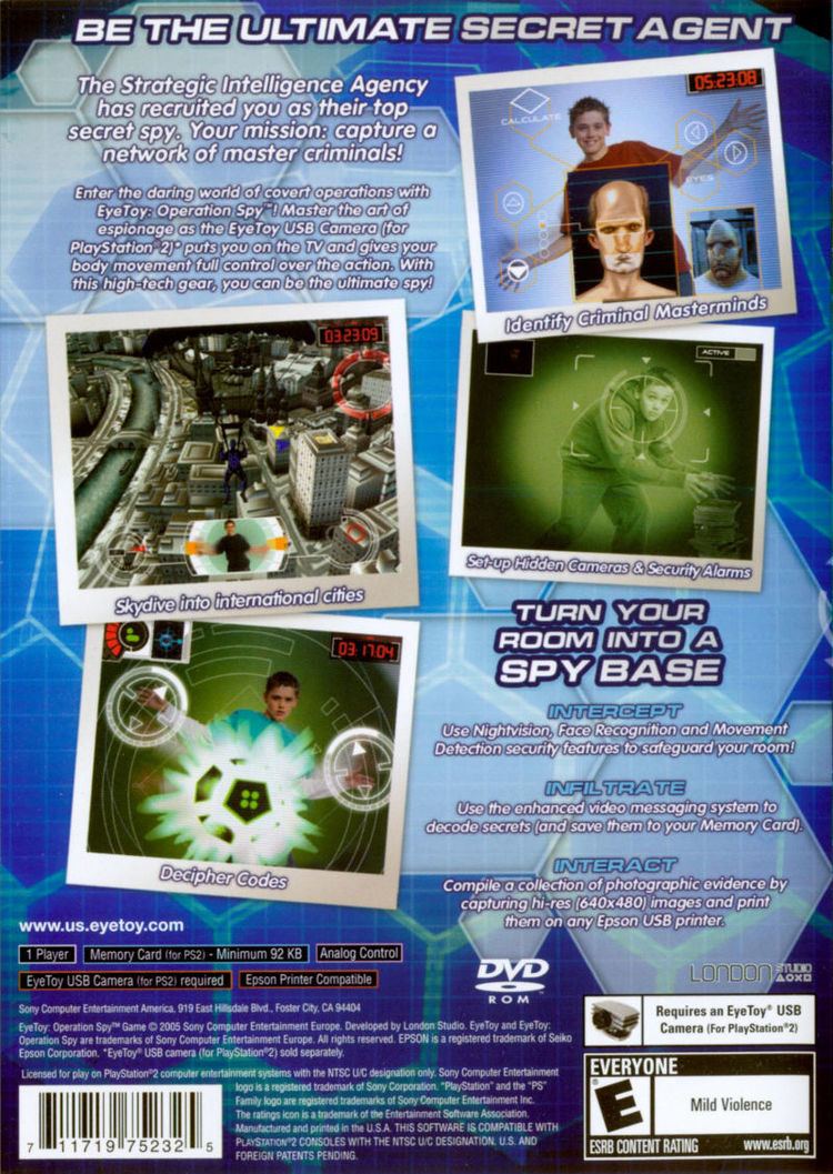 EyeToy: Operation Spy EyeToy Operation Spy 2005 PlayStation 2 box cover art MobyGames