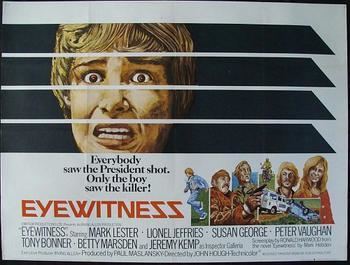 Eyewitness (1970 film) EYEWITNESS ORIGINAL QUAD POSTER