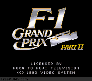 F-1 Grand Prix Part II SNES Super Nintendo for F1 Grand Prix Part II ROM