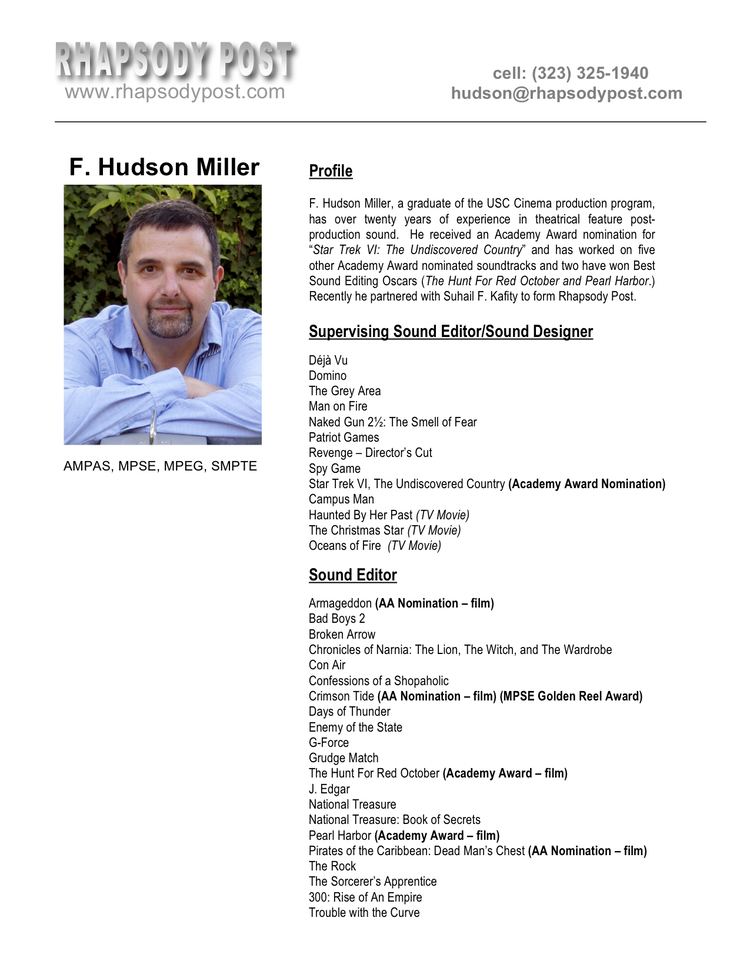 F. Hudson Miller F Hudson Miller Resume My Website