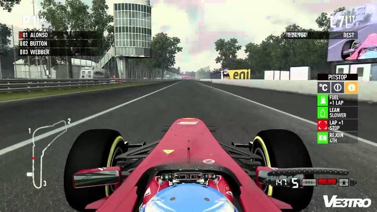 F1 2011 (video game) F1 2011 Ferrari Alonso Monza Gameplay HD 1080p YouTube