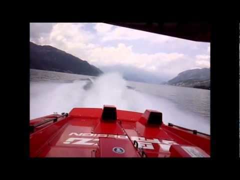 Fabio Buzzi Running the Fabio Buzzi Champion Boat RED FPT at 85 knots YouTube