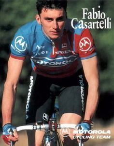 Fabio Casartelli riding a bicycle