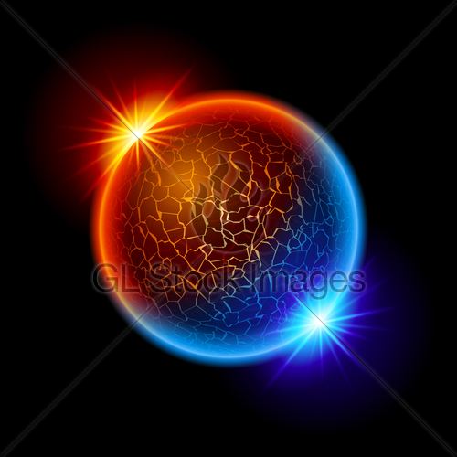 Fair ball Fair And Ice Ball Planet Stars GL Stock Images