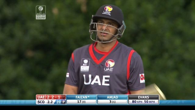 Faizan Asif Faizan Asif Wicket SCO vs UAE Videos ICC Cricket World Cup 2015
