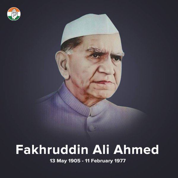 Fakhruddin Ali Ahmed Congress on Twitter We pay tribute to former President of India