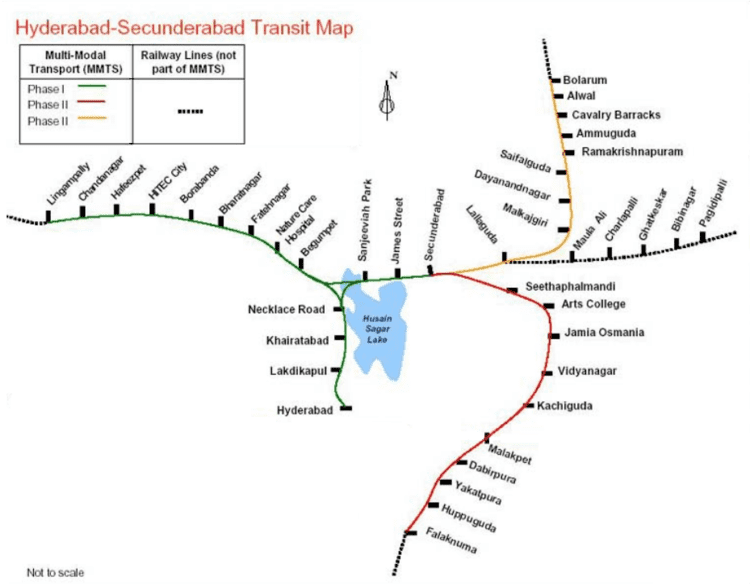 Falaknuma – Lingampally route (MMTS, Hyderabad) Hyderabad MMTS Hyderabad India Online