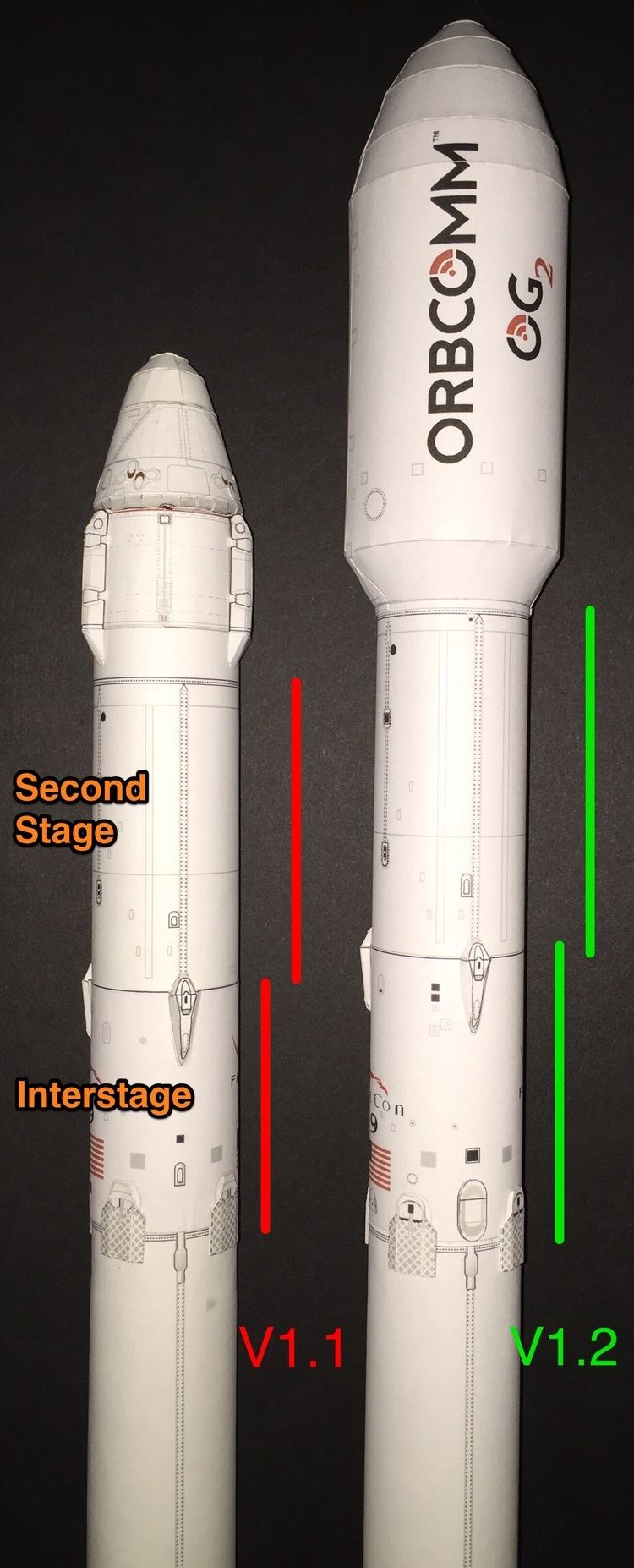 Falcon 9 Full Thrust AXM Falcon 9 v12 or Full Thrust in 1100 scale AXM Paper Space