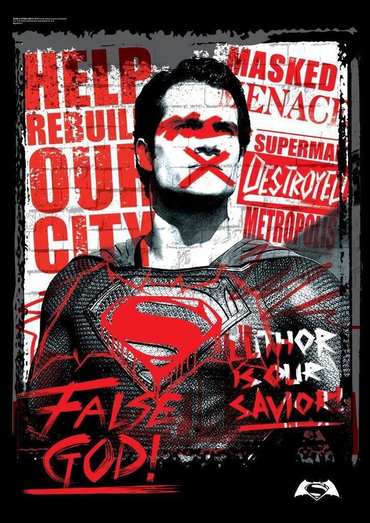 False god Batman v Superman Dawn of Justice False God MightyPrint Wall Art