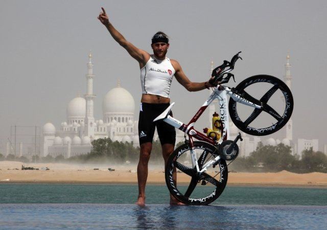 Faris Al-Sultan 2nd place for Faris Al Sultan at home race Triathlon