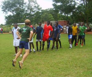 F.C. Nania Sports Coach Football to Disadvantaged Children in Accra in Ghana