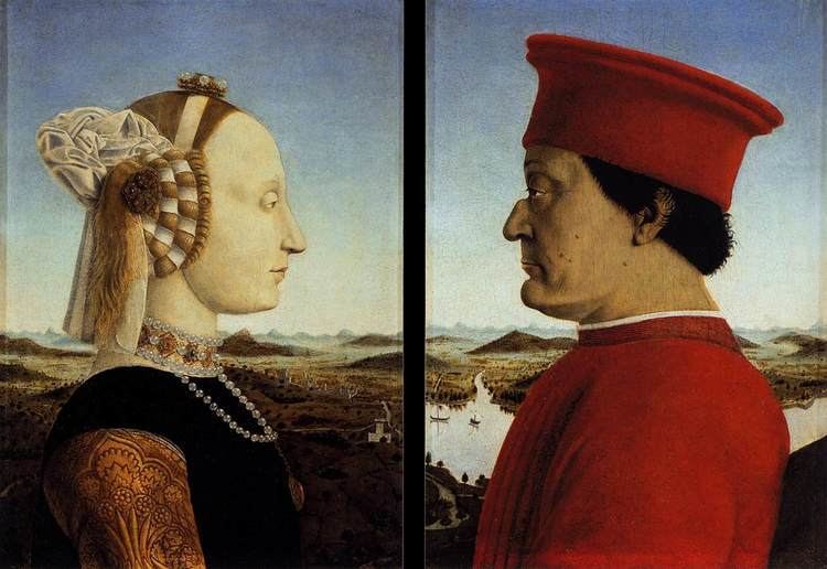 Federico da Montefeltro Portraits of Federico da Montefeltro and His Wife Battista