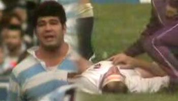 Federico Méndez Federico Mendez knocks out Paul Ackford Eng v Arg 1990 Rugby