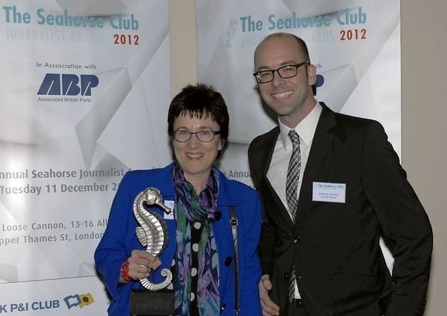 Felicity Landon Suffolk Seahorse Club award for maritime journalist Felicity Landon