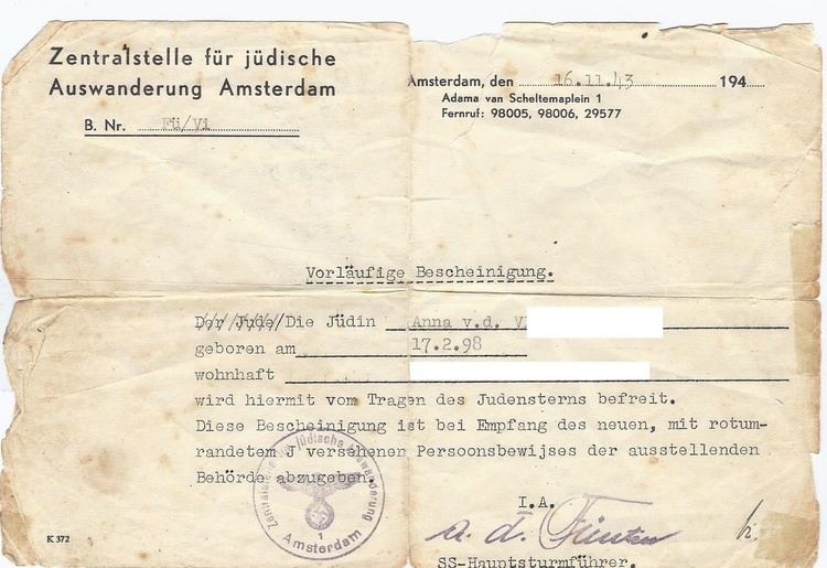 Ferdinand aus der Fünten 5 Aus der Fnten zelf liet mijn oma uit Westerbork vertrekken