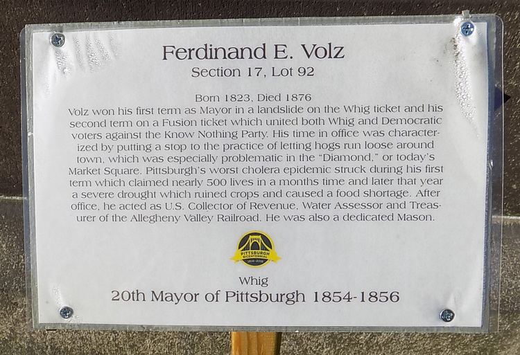 Ferdinand E. Volz Ferdinand E Volz 1823 1876 Find A Grave Memorial