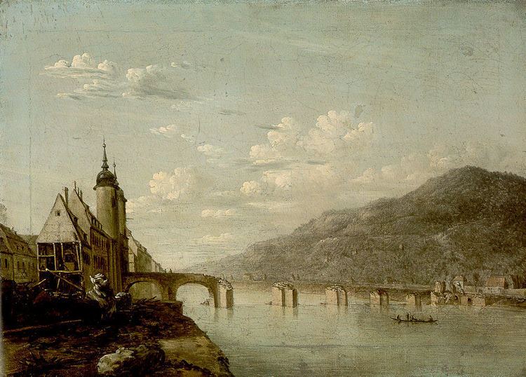 Ferdinand Kobell FileAlte Bruecke in Heidelberg von Ferdinand Kobell 1784
