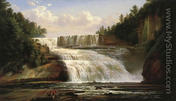 Ferdinand Richardt Trenton High Falls by Ferdinand Richardt MyStudioscom