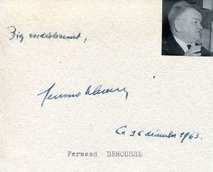 Fernand Dehousse Fernand Dehousse autograph Belgian politician signed card eBay