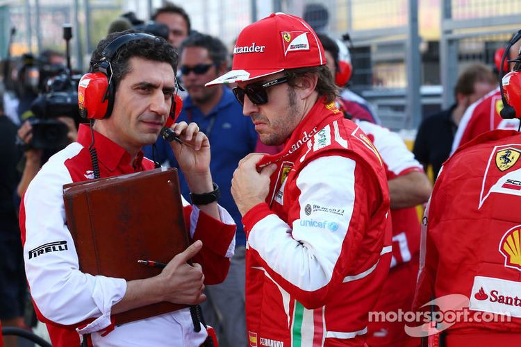 Fernando Alonso (engineer) Fernando Alonso Ferrari with Andrea Stella Ferrari Race Engineer