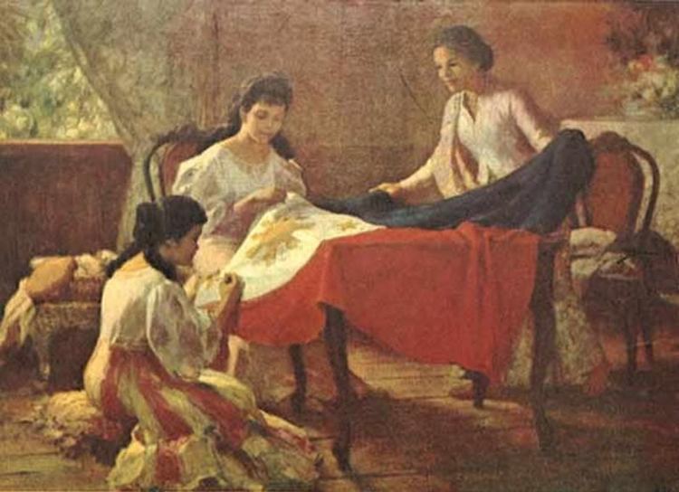 The making of the Philippine Flag by Fernando Amorsolo