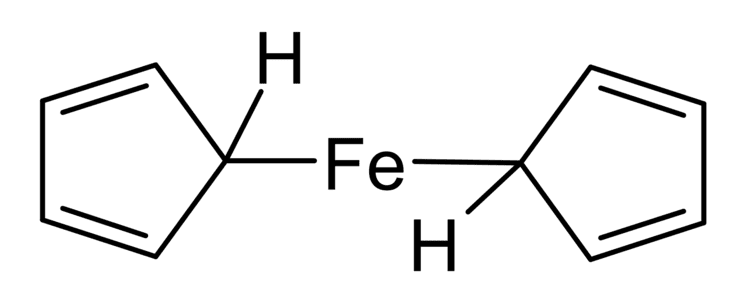 Pauson and Kealy's original (incorrect) notion of ferrocene's molecular structure