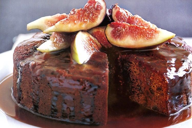 Fig cake Fig cake with caramel sauce