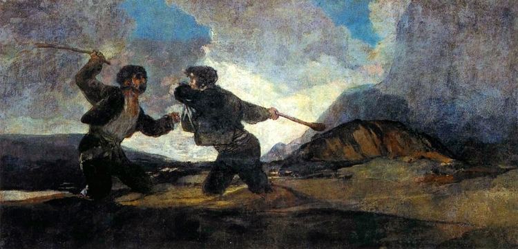 Fight with Cudgels httpsuploads8wikiartorgimagesfranciscogoya