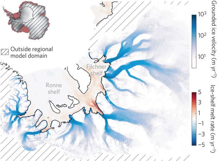 Filchner-Ronne Ice Shelf The FilchnerRonne ice shelf and its tributary glaciers Linear