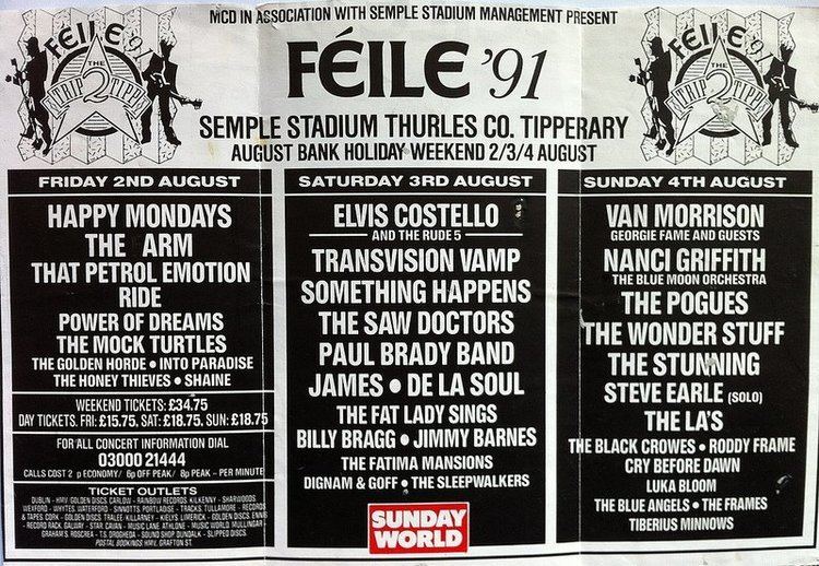 Féile Festival 4 August 1991 Thurles IE Feile Festival order in the sound