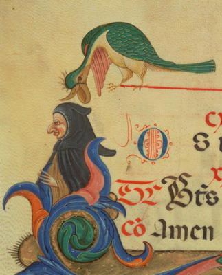 Filippo di Matteo Torelli Missal 515 42r A fantastical bird perche Filippo di Matteo Torelli