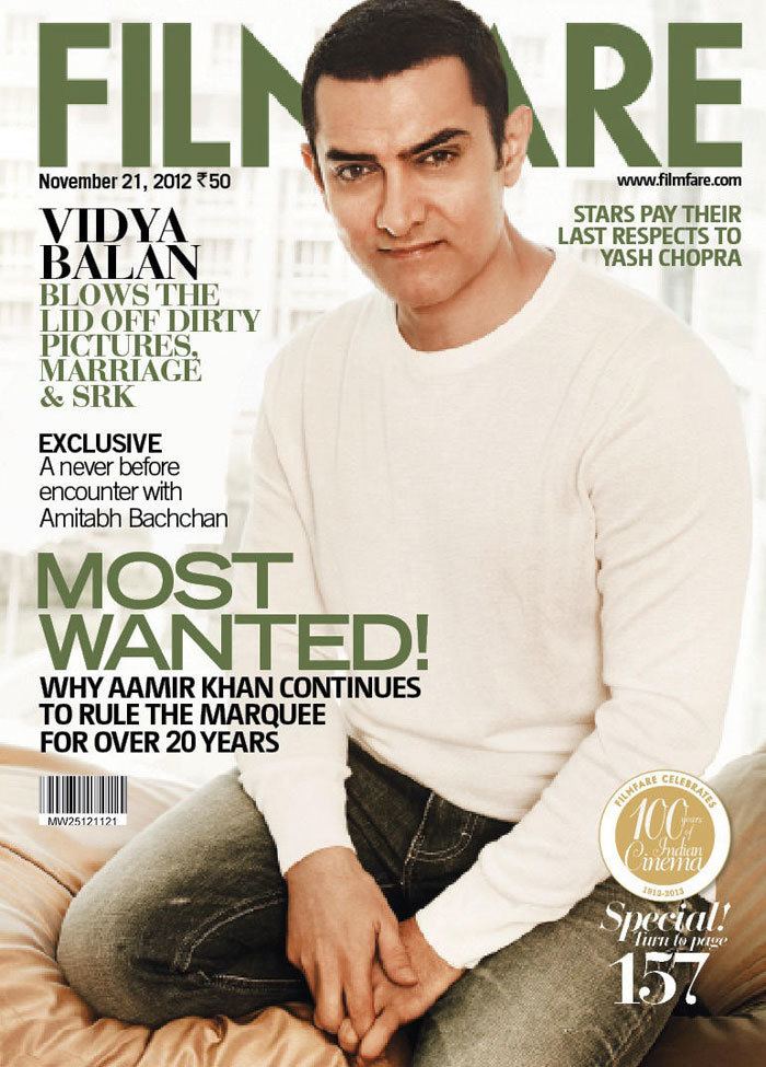 Filmfare Aamir Khan on Filmfare November 2012