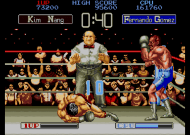 Final Blow James Buster Douglas Knock Out Boxing Sega Genesis Score Board