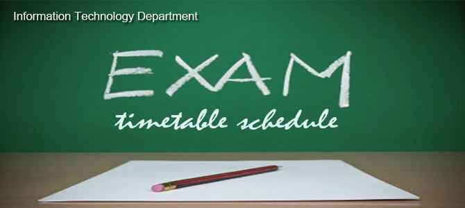 Final examination 2nd Semester Final Examination Timetable Shinas College of Technology