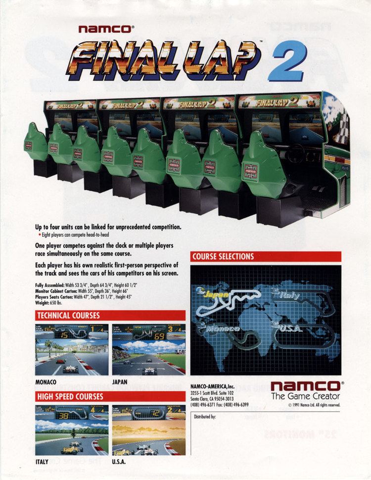 Final Lap 2 The Arcade Flyer Archive Video Game Flyers Final Lap 2 Namco