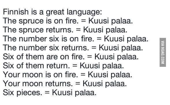 Finnish grammar I see people complaining about their language here is some finnish