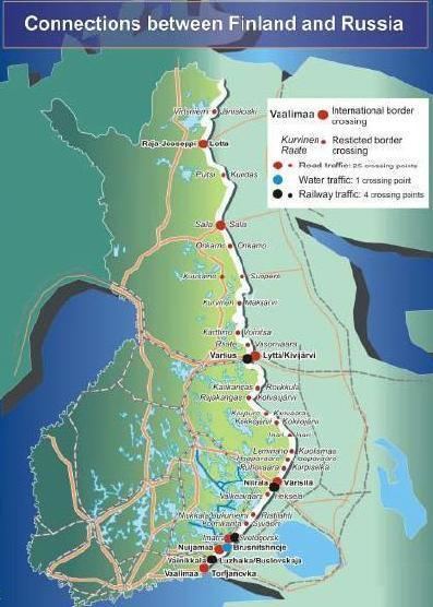 Finnish Russian Border Map