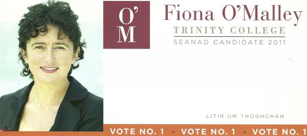 Fiona O'Malley Fiona O39Malley Irish Election Literature