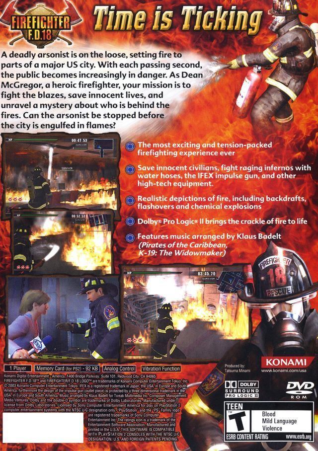 Firefighter F.D.18 Firefighter FD 18 Box Shot for PlayStation 2 GameFAQs