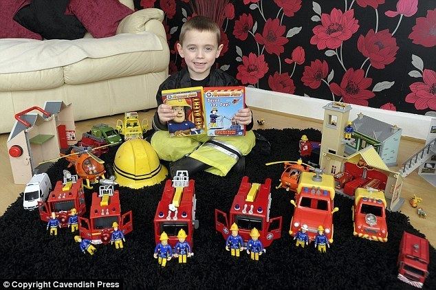 Fireman Sam In Action movie scenes Lewis always asks for Fireman Sam Toys for his birthday and last year his mum bought