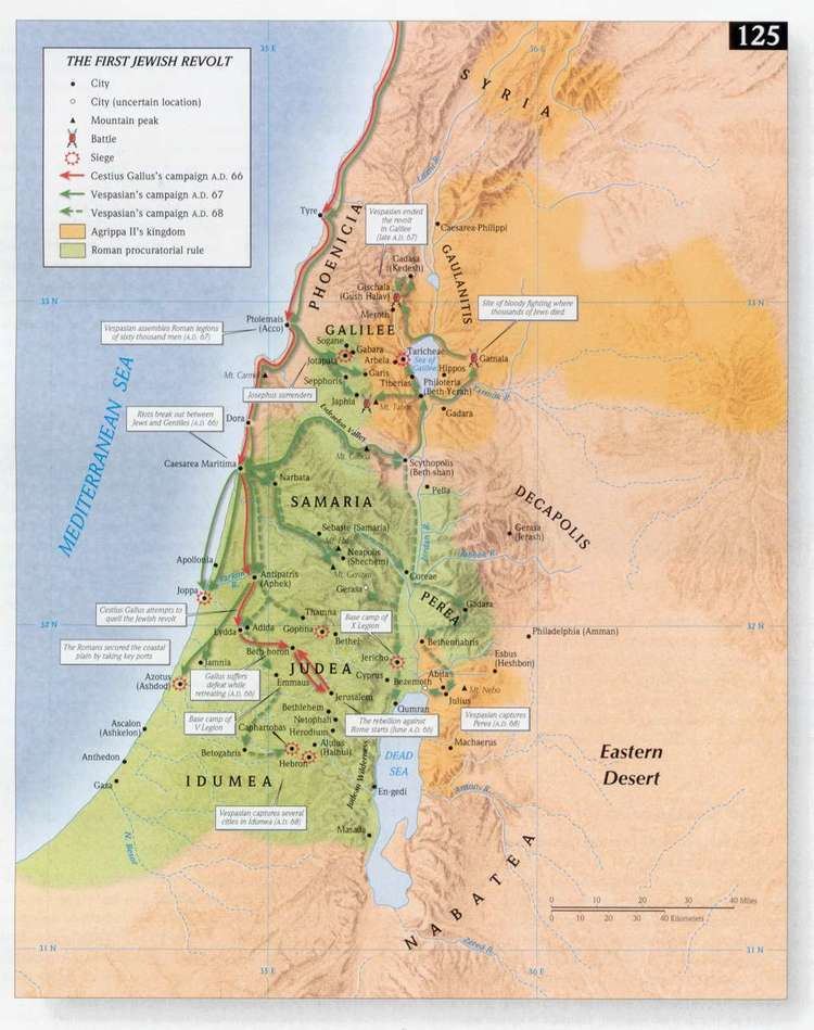First Jewish–Roman War 6673 CE First Jewish Revolt Maps Charts Graphs