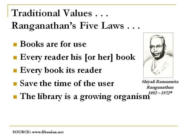 Five laws of library science TL v59n2Traditional ValuesChanging Times Tennessee Library