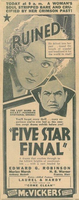 Five Star Final Five Star Final 1931