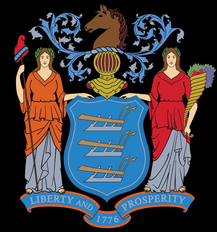 Flag and coat of arms of New Jersey